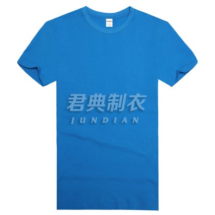 精品高密萊卡棉T恤藍(lán)色款